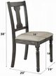 ACME Furniture Wallace Tan/Weathered Gray Dining Side Chair-2