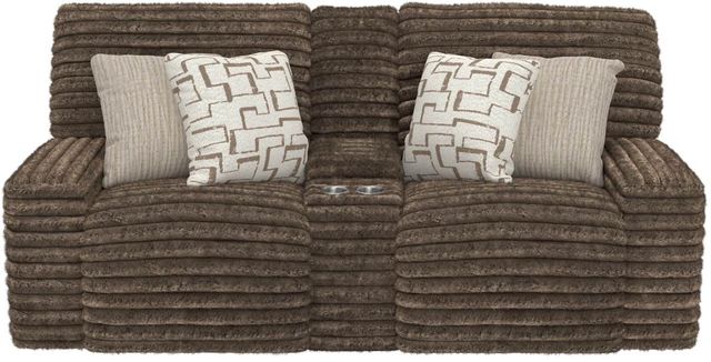Catnapper® Lynx Mocha Power Reclining Console Loveseat with Zero Gravity-2