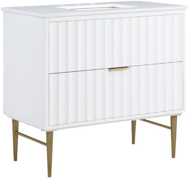 Meridian Furniture Modernist White 36" Bathroom Vanity-0