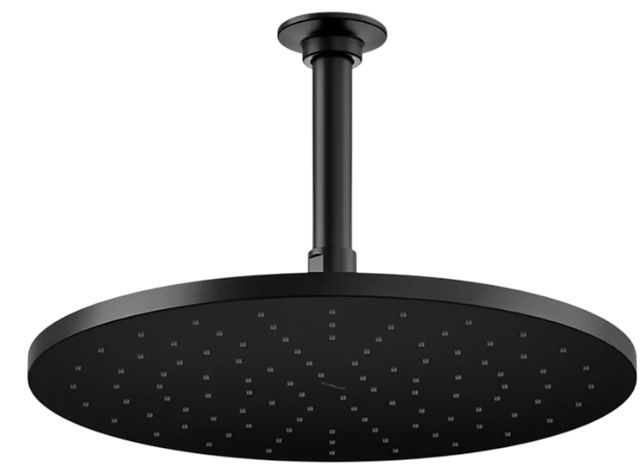KOHLER® Contemporary Matte Black 2.5 GPM Round 12” Single-Function Rainhead-0
