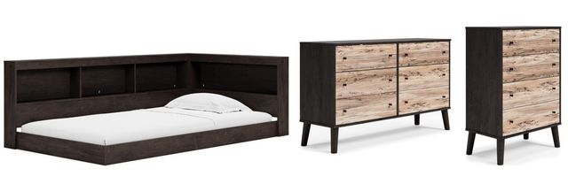 Signature Design by Ashley® Piperton 3-Piece Brown Twin Bookcase Storage Bed Set-0