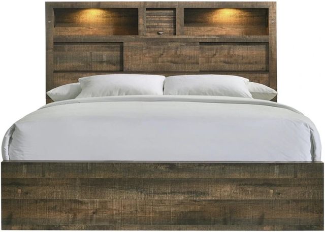 Elements International Bailey Music Walnut Full Bed-1