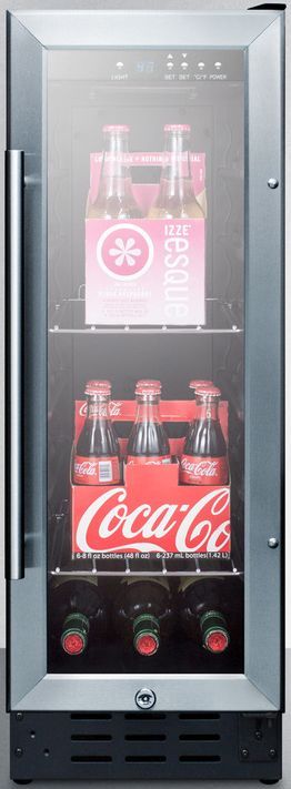 Summit® Commercial Series 12" 2.2 Cu. Ft. Stainless Steel Beverage Center-2