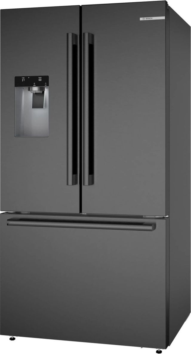 Bosch® 500 Series 36" 26 Cu. Ft. Anti-Fingerprint Black Stainless Steel French Door Refrigerator-2