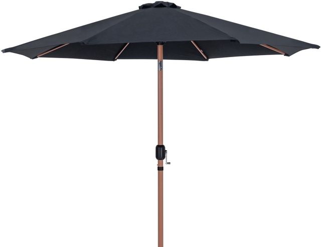 Meridian Furniture Fiji Black Aluminum Outdoor Patio Umbrella and Base-3