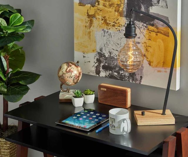 Adesso® Wren Black/Natural Desk Lamp-4