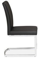 Mazin Furniture Shirelle Black/Chrome Side Dining Chair-1