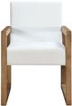 Modus Furniture One Bisque/White Pearl Upholstered Dining Arm Chair-2