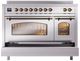 Ilve® Nostalgie II Series 48" Stainless Steel Pro Style Induction Range-4