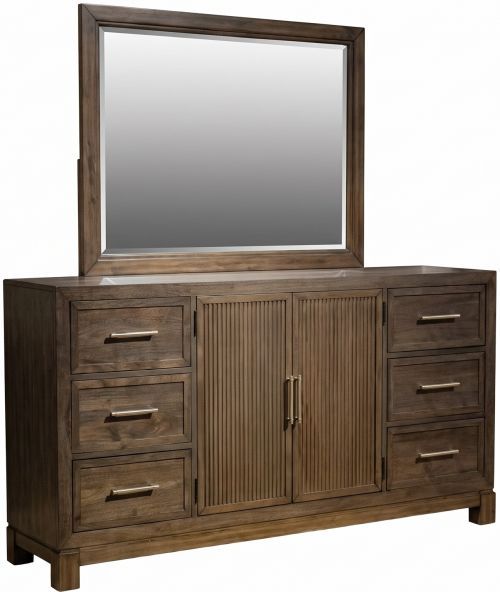 Liberty Furniture Modern Edge 4-Piece Caffe/Gray California King Bedroom Set-3