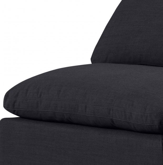 Meridian Furniture Comfy 4-Piece Black Armless Modular Sofa-4