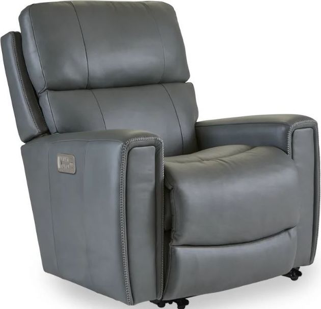 La-Z-Boy® Apollo Blue Grey Leather Power Wall Recliner with Headrest and Lumbar-0