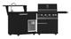 FORNO® Alta Qualita 3 Burner 90" Black Outdoor Kitchen Kit-0