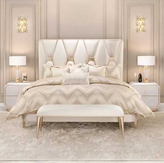 Michael Amini® La Rachelle Beige/Medium Champagne Bench-1