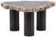 Dovetail Furniture Darnell Black/Natural Large Coffee Table with Black Base-1