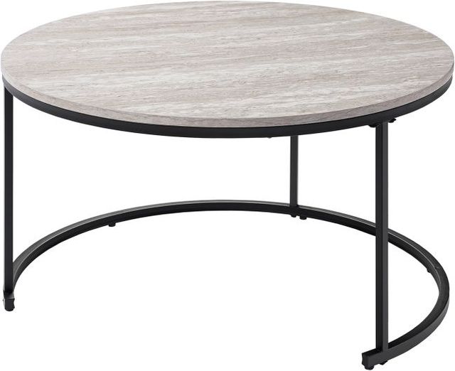New Classic® Home Furnishings Forma 4-Piece Black/White Occasional Table Set-2