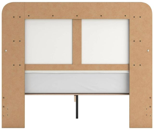Signature Design by Ashley® Mazilar Brown/White Queen Upholstered Panel Bed-3