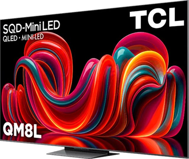 TCL 65" QM8L Series Black SQD-Mini LED 4K UHD HDR Smart TV with Google TV-1