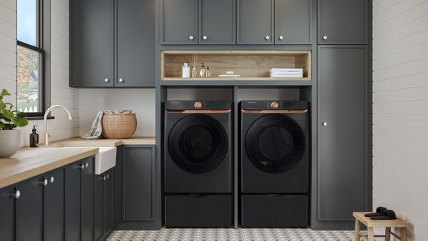 Samsung Brushed Black Front Load Laundry Pair