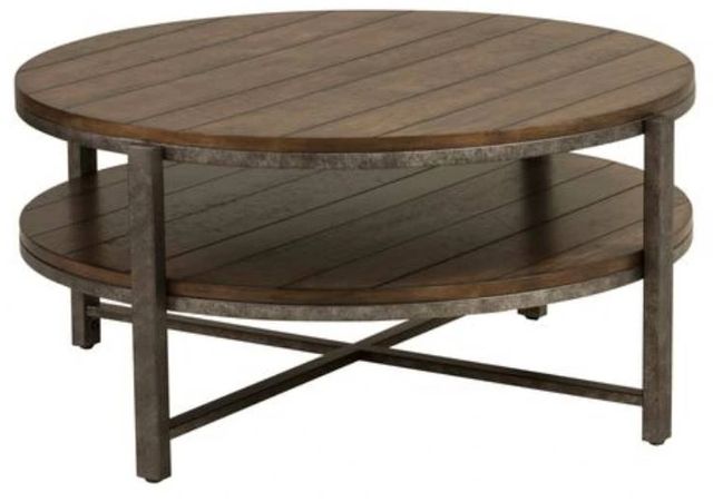 Liberty Furniture Breckinridge Mahogany Spice/Pewter Round Cocktail Table-0