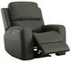 Flexsteel® Linden Charcoal Power Recliner with Power Headrest and Lumbar-1