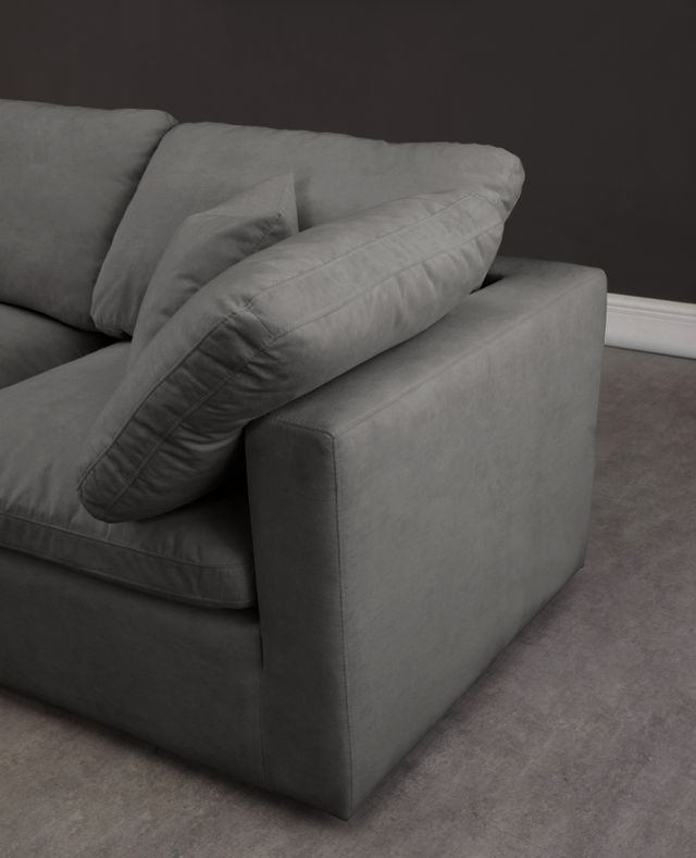 Meridian Furniture Plush Grey Velvet Standard Cloud Modular Sofa-2