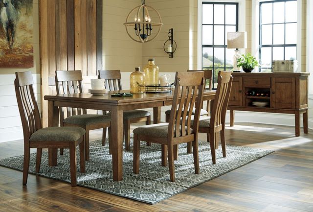 Benchcraft® Flaybern Brown Rectangular Butterfly Extension Dining Table-2