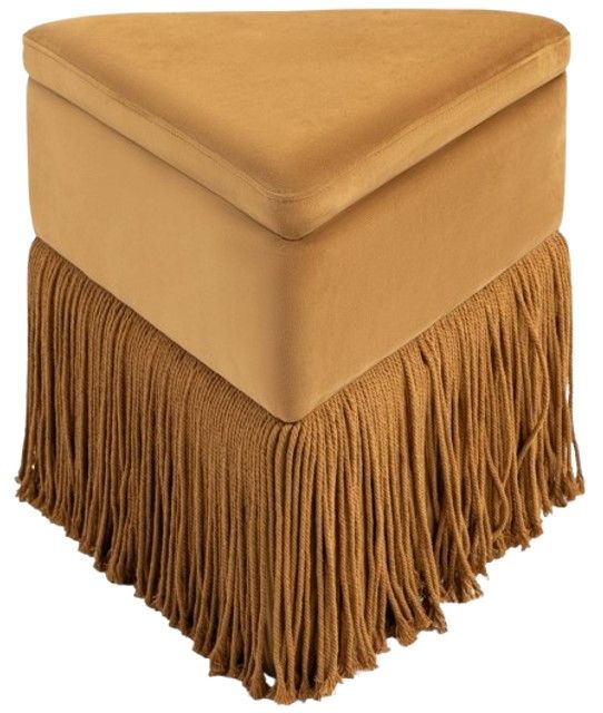 Meridian Furniture Trivoli Saddle Velvet Ottoman-1
