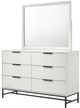 Coaster® Sonora White 6-drawer Dresser with Mirror-2