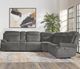 Parker House® Alpine 6-Piece Airy Midnight Power Reclining Curved Sectional-2