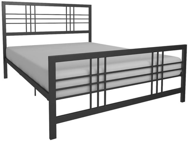 Signature Design by Ashley® Burbank 2-Piece Black Full Youth Metal Bed with Mattress-1