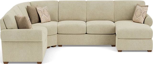 Flexsteel® Randall 4-Piece Beige Right-Arm Facing Sectional and Chaise-1