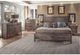American Woodcrafters 2800 Aurora Weathered Gray King Sleigh Bed with Storage Footboard-1
