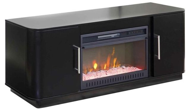 Martin Furniture Uptown Black 60" Fireplace TV Stand-0