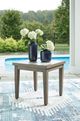 Signature Design by Ashley® Rainier Ranch Beige Aluminum Outdoor End Table with Brown Base-3