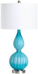 Crestview Collection Monroe Aqua Fluted Gourd Lamp-1