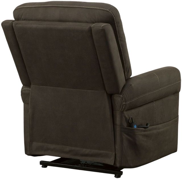 Flexsteel® Jenkins Bark Brown Power Lift Recliner with Power Headrest-3