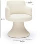 TOV Furniture Jeffree Cream Boucle Swivel Dining Chair-2