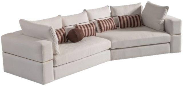Michael Amini® Amora 2-Piece Oatmeal Sectional Sofa-3