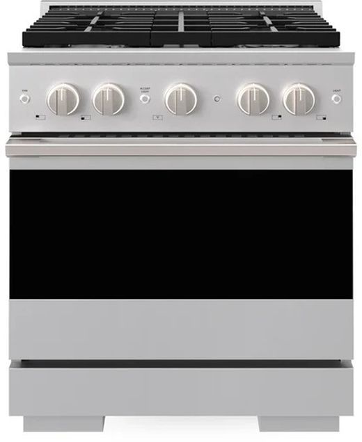 ZLINE Marino 30" Satin Stainless Steel Pro Style Gas Range with Cooktop and Convection Gas Oven-0