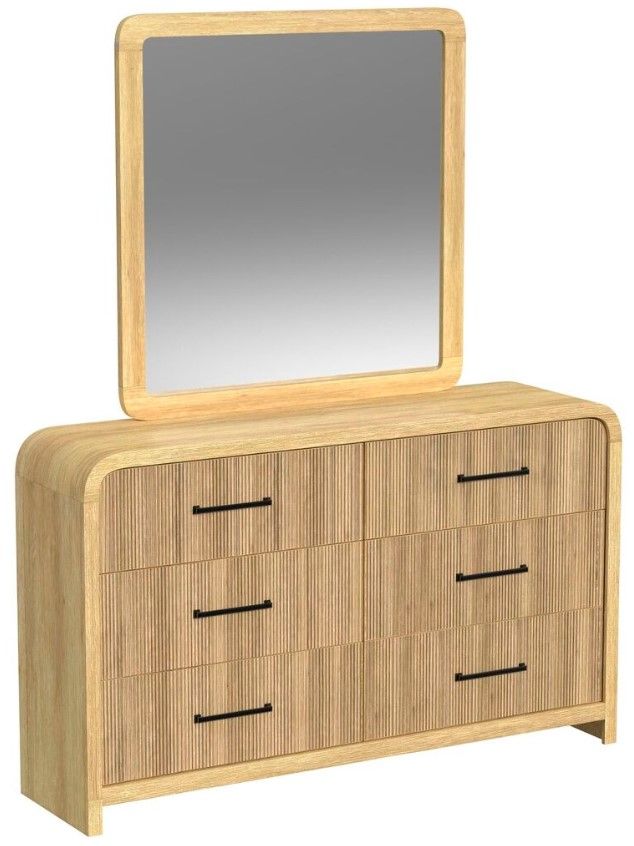 Elements International Ridgemont Natural Dresser with Mirror-0