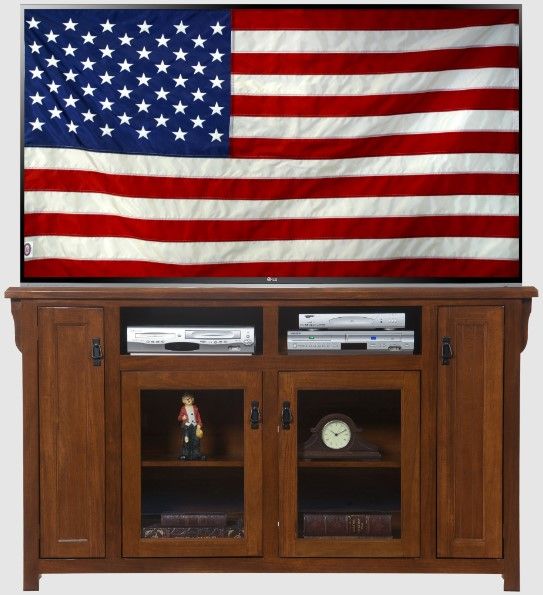 American Heartland Manufacturing Poplar 66" Tall TV Stand-1