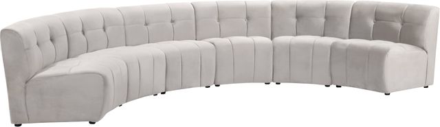 Meridian Furniture Limitless 6-Piece Cream Velvet Modular Sectional-2
