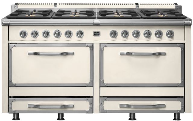 Viking® Tuscany 66" Pure White Pro Style Dual Fuel Range-0