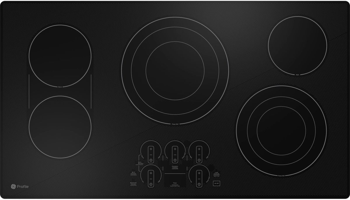 GE Profile™ 36" Black Built-In Electric Cooktop