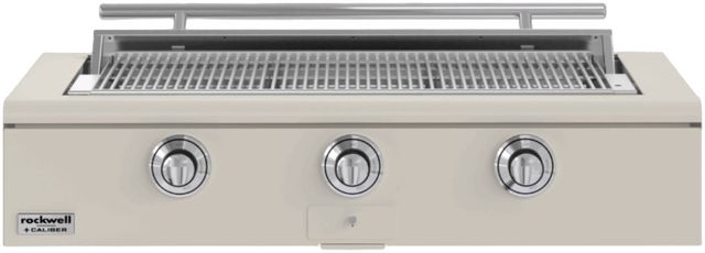 Caliber™ Rockwell Social 3-Burner Antique White Built-In Natural Gas Grill with Chrome Hardware-0