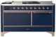 Ilve® Majestic III 60" Midnight Blue Pro Style Dual Fuel Natural Gas Range with Solid Door and Copper Trim-0