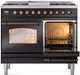 Ilve® Nostalgie II Series 40" Glossy Black Pro Style Dual Fuel Range-3