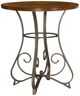Powell® Hamilton Cherry Pub Table with Bronze/Matte Pewter Base-0
