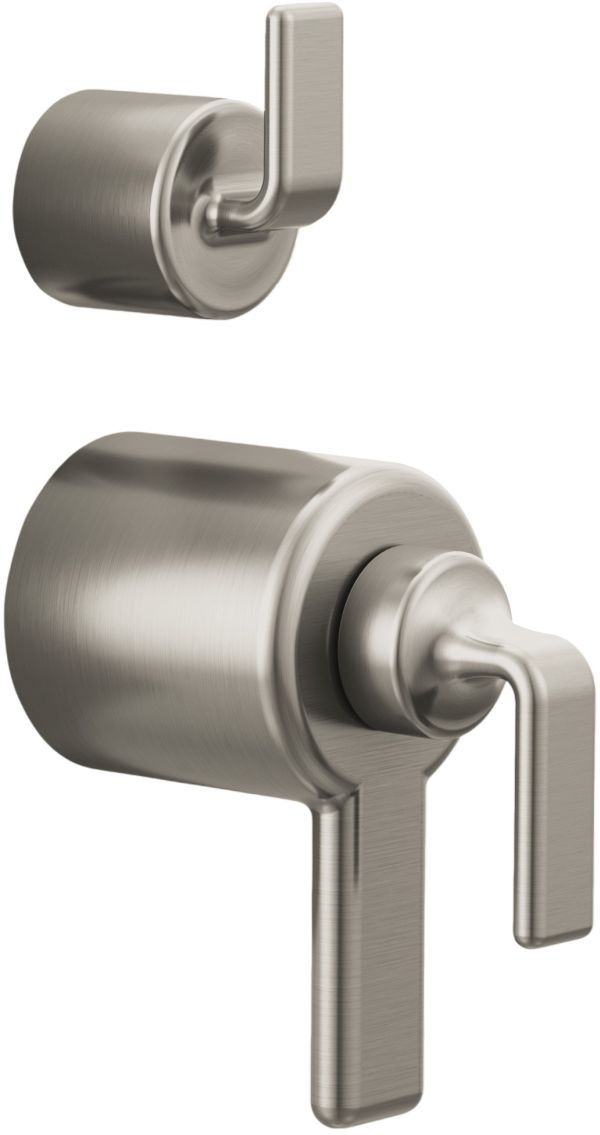 Brizo Allaria® Brilliance® Luxe Nickel® TempAssure® Thermostatic Valve Trim with Integrated Diverter Trim Kit-0